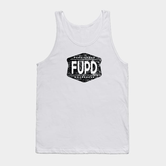 Parkinsons FUPD Parkinsons Awareness Distressed Tank Top by YOPD Artist